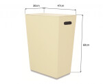 SAPHO - ECO PELLE koš na prádlo 47x60x30cm, krémová 2463CR