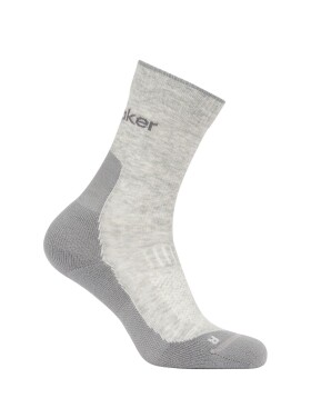 Pánské merino turistické ponožky ICEBREAKER Mens Hike+ Light Crew, Blizzard Heather/Alloy velikost: 42-44 (M)