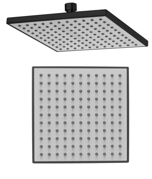 AQUALINE - Hlavová sprcha, 200x200, ABS/černá mat SC164B