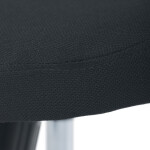 Kancelářská židle, černý plast, černá látka, sklápěcí područky, kolečka pro tvrdé podlahy
