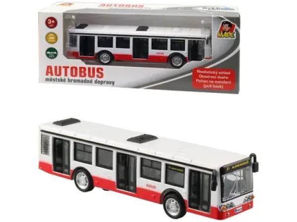 MaDe 10646 Autobus kovový na zpětný chod