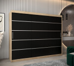 Šatní skříň Abi V1 Barva korpusu: Černá, Rozměry: 120 cm, Dveře: Dub artisan