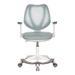 Dětská židle, výškově nastavitelná, modrá síťovina, KA-C806 BLUE