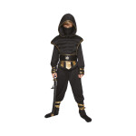 Kostým dětský Ninja černo-zlatý vel. 7-9 let - Albi