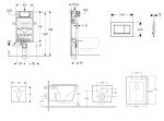 GEBERIT - Kombifix Set předstěnové instalace, klozetu Arkas I a sedátka softclose, tlačítko Sigma20, matná černá/černá SANI15CA5164