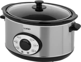 Lund Pomalý hrnec 4,5 l / Pomalý hrnec / 280 W / keramická mísa / nerez / skleněné víko / časovač 18 h (TO-67660)