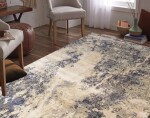 DumDekorace Melírovaný designový koberec s béžovým podkladem Šířka: 200 cm | Délka: 290 cm