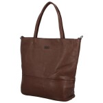 Nadčasová velká dámská koženková kabelka Laurencie, coffee