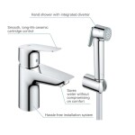 GROHE - Start Edge Umyvadlová baterie s bidetovou sprškou, chrom 23773001