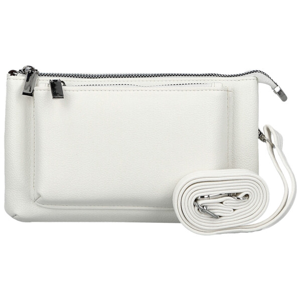 Trendy dámská koženková crossbody kabelka Aksila, bílá
