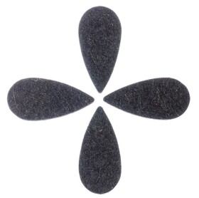 Timber Tones Felt Tones Teardrop Black Wool Felt 4-Pack