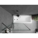 MEXEN/S - Next vanová zástěna FIX 90 x 150, černá vzor, grafit metal 895-090-000-00-70-95