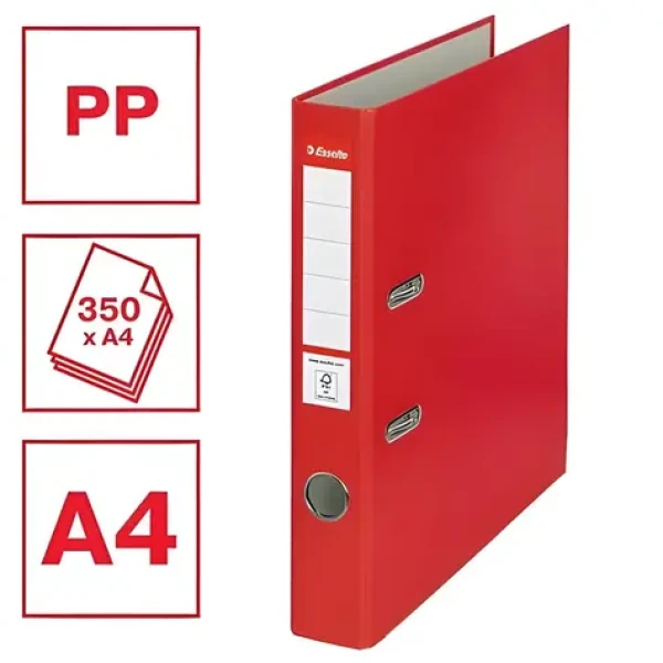 Esselte Economy červený / Pořadač / A4 / 50 mm / Plast (81193)