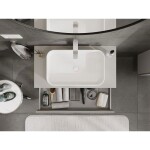 MEXEN/S - Rivel koupelnová skříňka pod umyvadlo 90 cm s deskou, 1 šuplík, reliéf , šedá mat 91A20-09023-1-BFC62