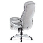 Kancelářské křeslo, houpací mechanismus, stříbrná látka, KA-G198 SIL2