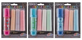 Chodníkové křídy Jumbo + držík 3 ks - Craft Creative