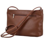 Módní dámská kožená crossbody kabelka Ofelie, hnědá