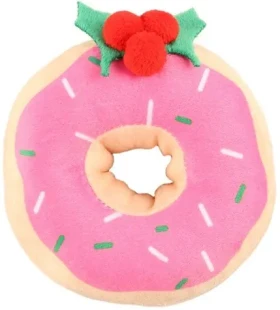 HUHUBAMBOO Hračka pro psy Donut růžová / Plyšová / Mazlicí hračka pro psy (357223)