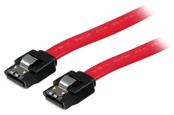 StarTech LSATA18 červená / SATA kabel / SATA - SATA / se zámkem / 45,7 cm (LSATA18)