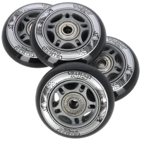 NILS Extreme Sestava černých PU koleček 72x24 + ložiska ABEC9 (5907695557251)