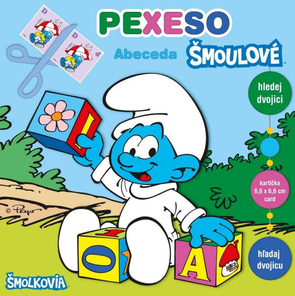 Šmoulí abeceda - Pexeso s MAXI kartičkami