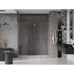 MEXEN/S - Velar Duo posuvné sprchové dveře 180, transparent, měď kartáčovaná 871-180-000-02-65