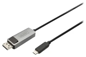 Digitus redukční kabel USB-C - DisplayPort černá / Redukční kabel / DisplayPort 1.4 / 8K 30Hz / 3 m (DB-300334-020-S)