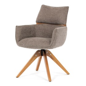 Jídelní židle, hnědá, látka, DCH-D1348 LAN2