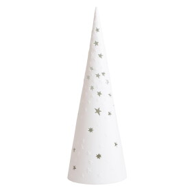 Räder Porcelánový LED svícen ve tvaru stromečku 30 cm, bílá barva, porcelán