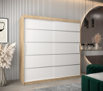 Šatní skříň Abi V1 Barva korpusu: Černá, Rozměry: 120 cm, Dveře: Dub artisan
