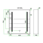 Mereo Koupelnová galerka 60 cm, zrcadlová skříňka, stříbrná CN190L