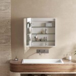 Mereo Koupelnová galerka 60 cm, zrcadlová skříňka, stříbrná CN190L