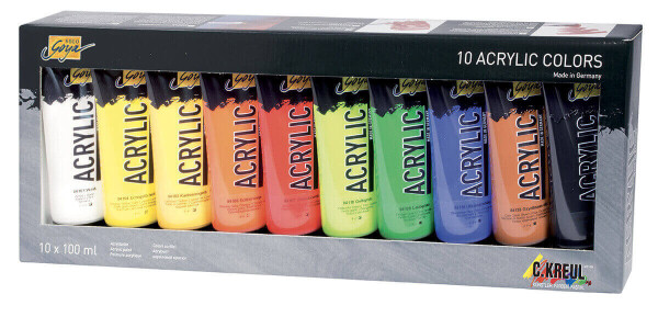 Kreul Solo Goya akrylové barvy sada 10 x 100 ml