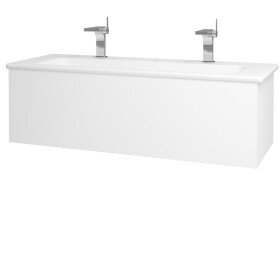 Dřevojas - Koupelnová skříňka VARIANTE SZZ 120 (umyvadlo Pura) - M01 Bílá mat / M01 Bílá mat 407766