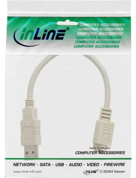 InLine USB-A - PS/2 béžová / Redukce / 0,2 m (33102)