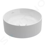 VILLEROY & BOCH - Collaro Umyvadlo na desku, průměr 400 mm, CeramicPlus, Stone White 4A1840RW