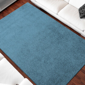 DumDekorace DumDekorace Jednobarevný koberec modré barvy