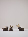 Lucie Kaas Dřevěná figurka Rabbit Pointy Ears - small, hnědá barva, přírodní barva, dřevo