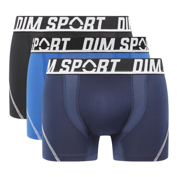 Pánské sportovní boxerky 3 ks DIM SPORT MICROFIBRE BOXER 3x - DIM SPORT - černá XL