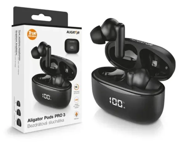 Aligator Bluetooth sluchátka Pods PRO 3 / černá (TWS06)