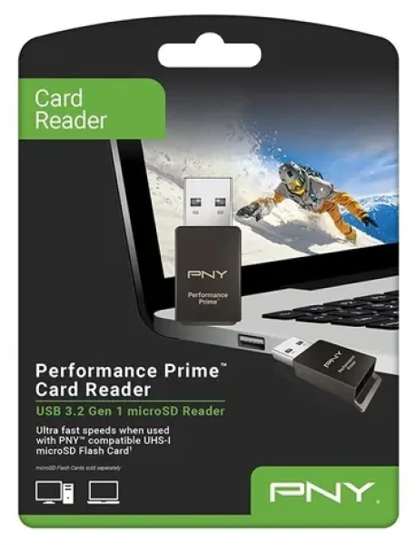 PNY Performance Prime černá / Čtečka paměťových karet / MicroSDXC / USB 3.2 Gen 1 (P-CRUAUSDDG3CPPR-GE)