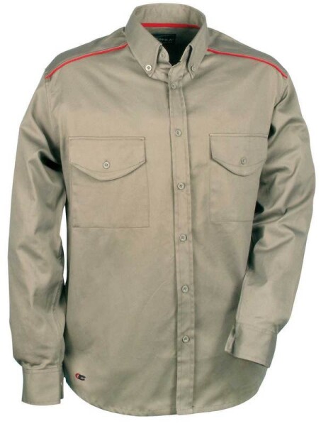 Pracovní košile COFRA EASY Barva: Khaki, Velikost: M (V028_0_00_M)