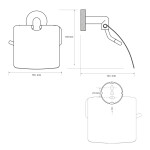 SAPHO - LARISSA držák toaletního papíru s krytem, černá/zlato mat WS007BG