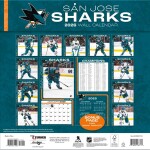 JF Turner Kalendář San Jose Sharks NHL 2026 Wall Calendar