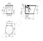 IDEAL STANDARD - Connect Air Stojící WC s AquaBlade technologií, s Ideal Plus, bílá E0042MA