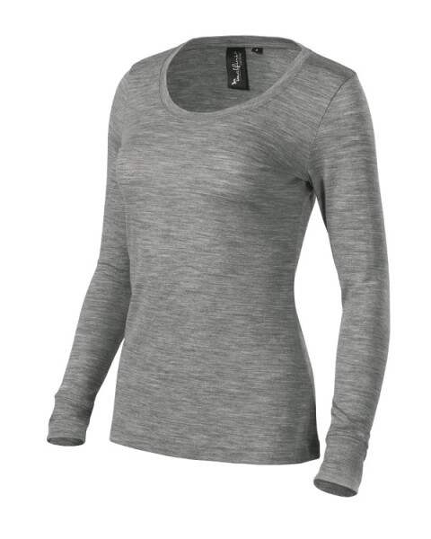 Merino Rise LS triko dámské tmavě šedý melír L