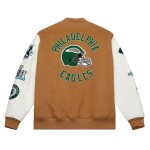 Mitchell & Ness Pánská bunda Philadelphia Eagles NFL Dusted Varsity Créme Velikost: XL