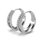Elenys pozlacené náušnice s krystaly Swarovski® 18K bílé zlato