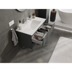 MEXEN/S - Orio koupelnová skříňka 90 cm s umyvadlem Otis, 2 zásuvky, grafit mat/bílá mat 91A10-09047-2-BFF66-W18M01