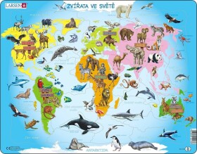Puzzle MAXI - Zvířata ve světě/28 dílků - Larsen
